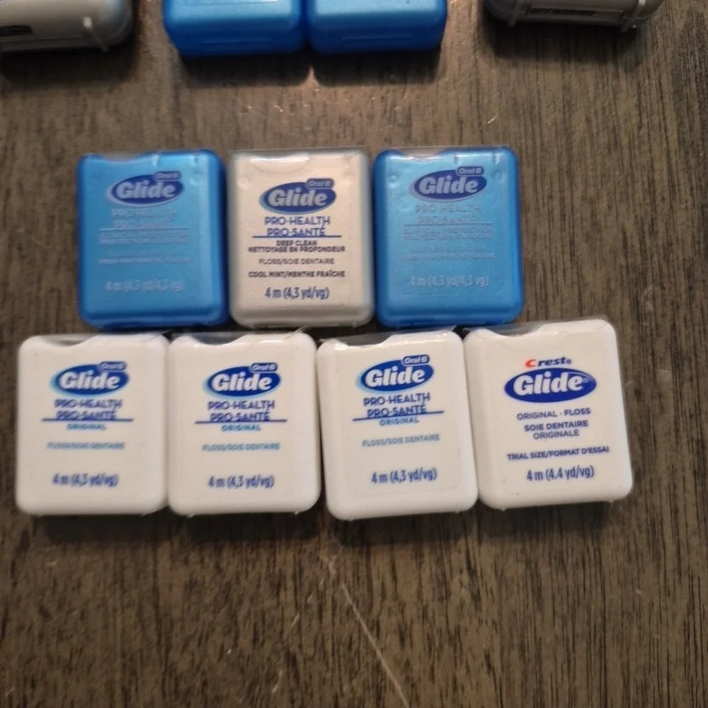 Oral-B Glide Pro-Health/Crest Assorted Floss Lot 4m/15m Lot 7 New 5 Opened READ